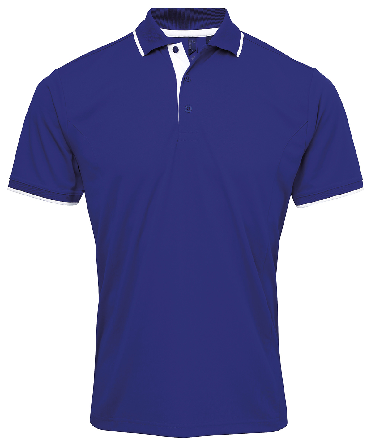 Premier Contrast Coolchecker® Piqué Polo Shirt - Royal/White