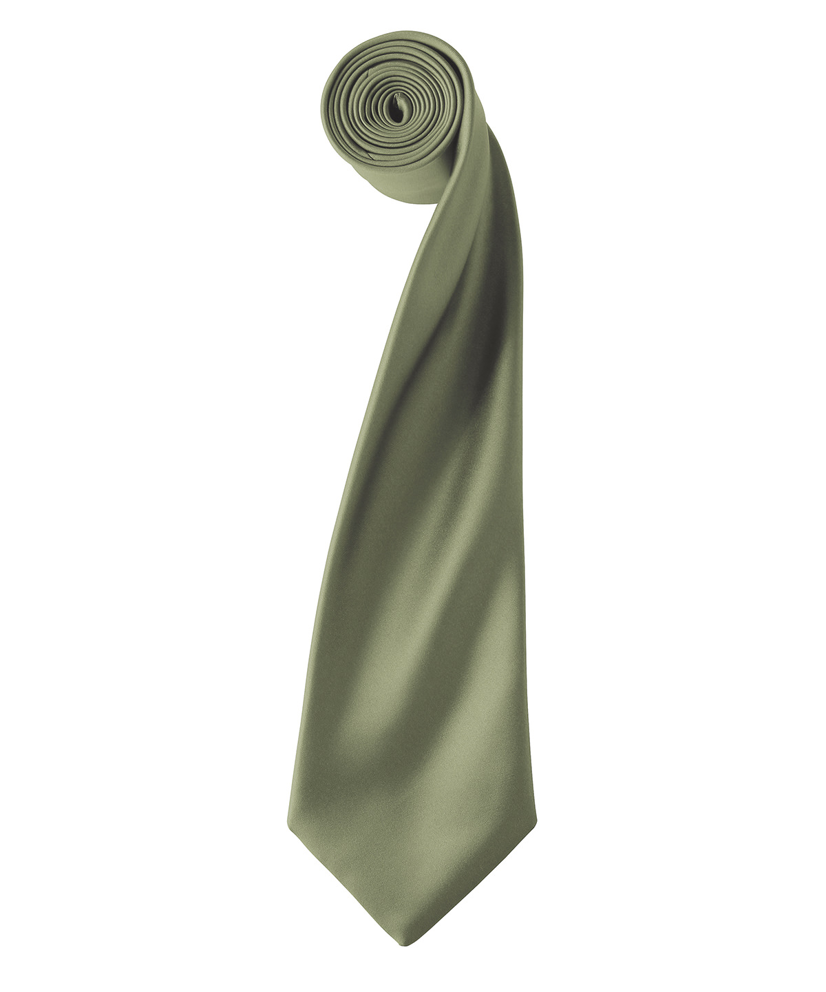 Premier 'Colours' Satin Tie - Olive
