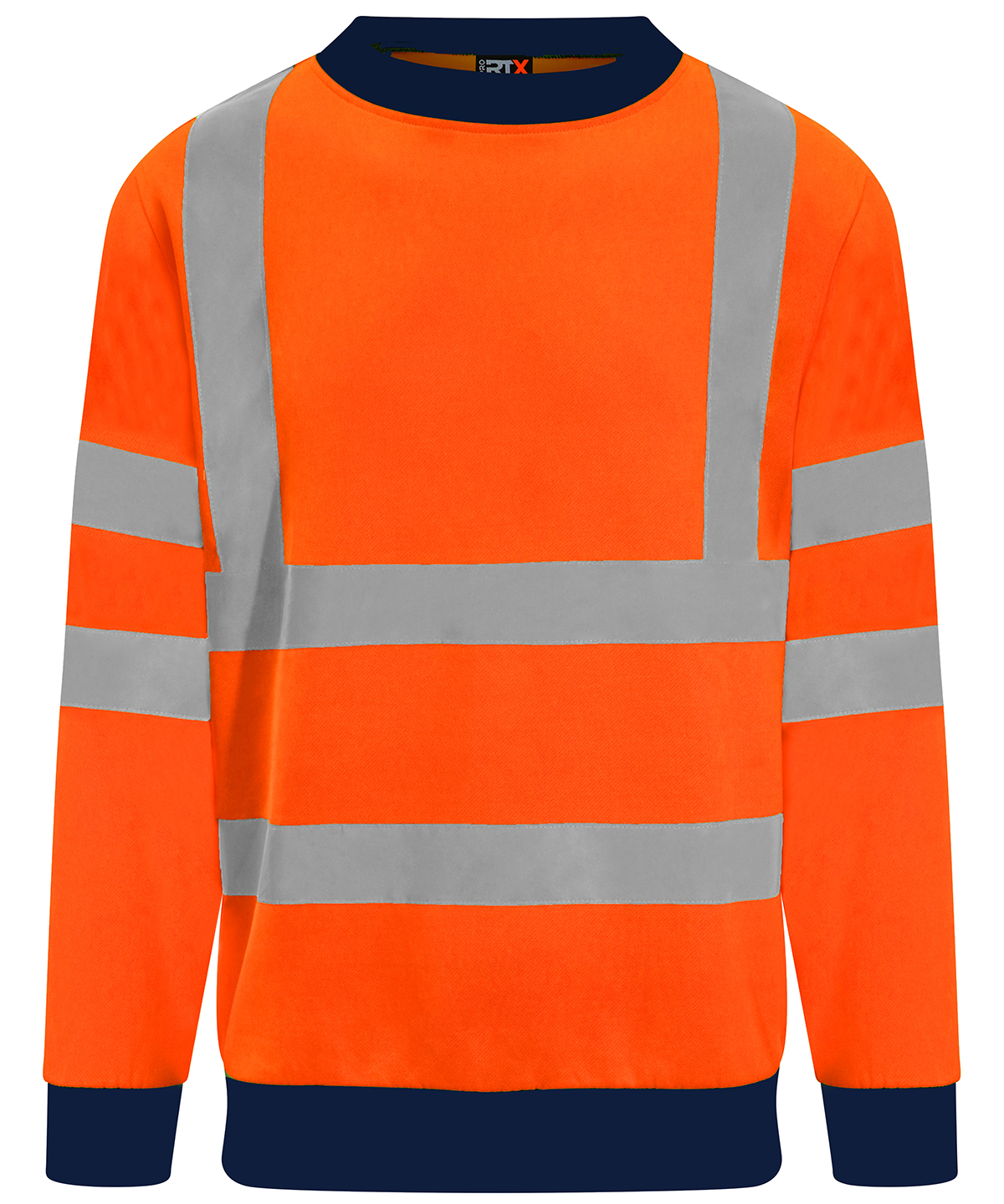 Pro RTX High Visibility Two Tone Sweatshirt - HV Orange/Navy