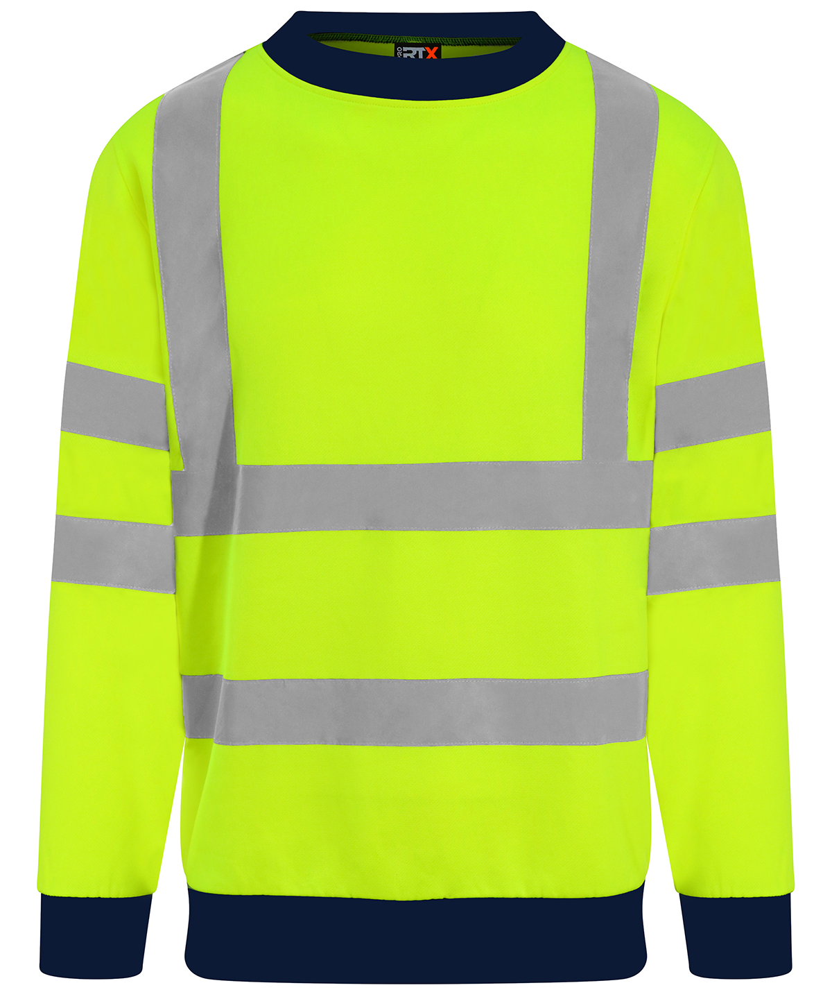 Pro RTX High Visibility Two Tone Sweatshirt - HV Yellow/Navy