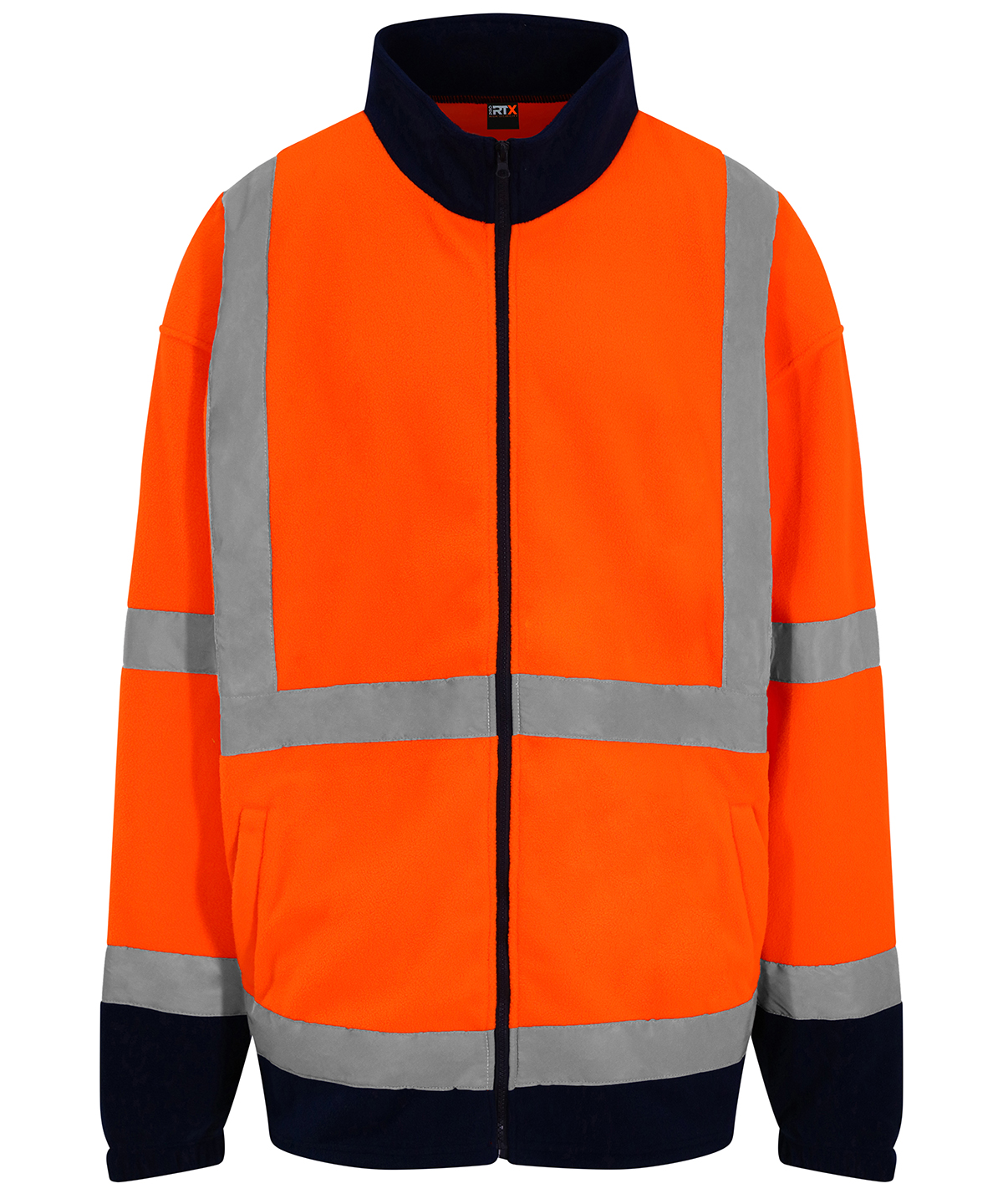 Pro RTX High Visibility Fleece Jacket - HV Orange/Navy