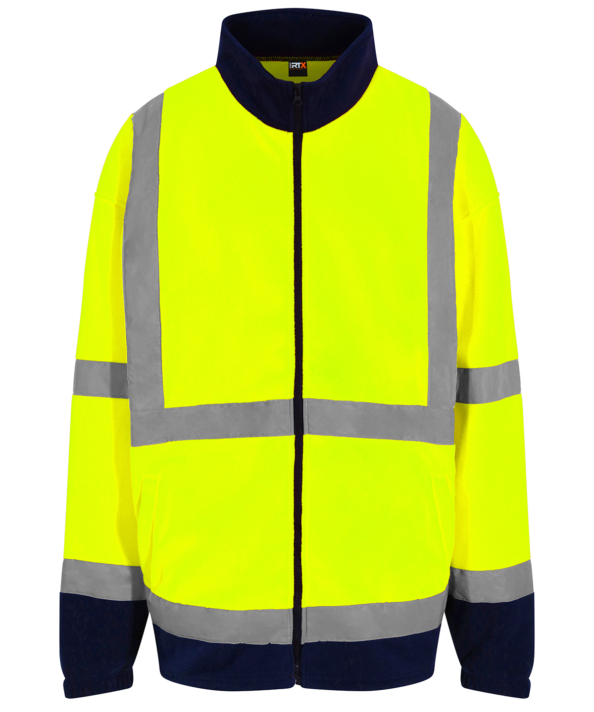 Pro RTX High Visibility Fleece Jacket - HV Yellow/Navy