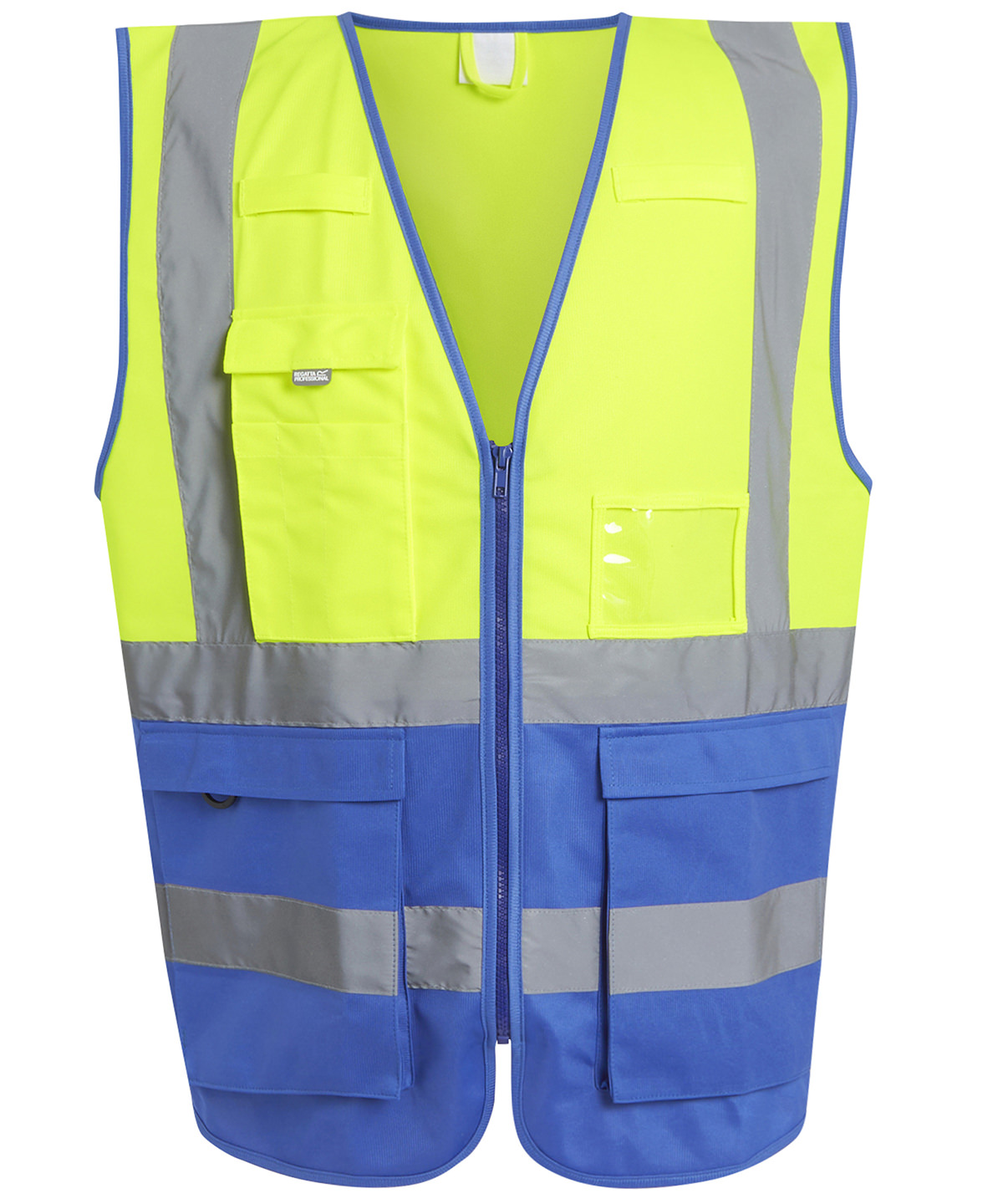 Regatta High Visibility Pro Full Zip Gilet - Yellow/Royal Blue