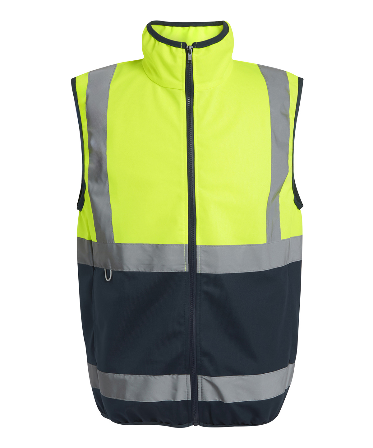 Pro hi-vis full-zip gilet - Yellow/Navy