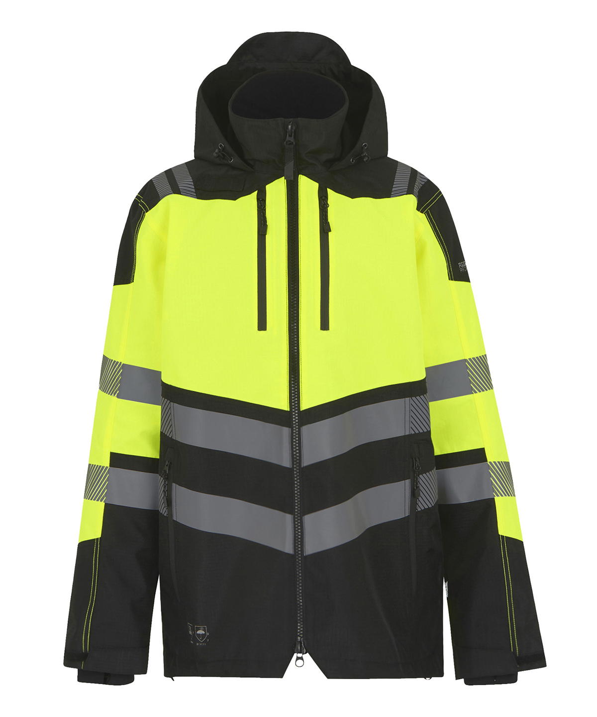 Hi-Vis X-Pro Waterproof shell jacket (Class 2) - Black/Yellow