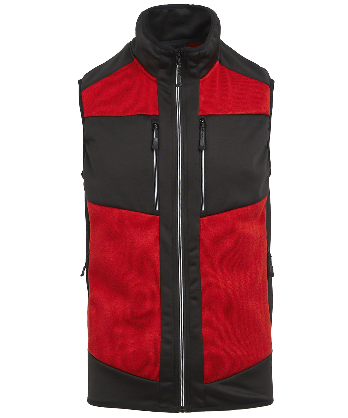 E-Volve unisex knit-effect stretch bodywarmer - Classic Red/Black