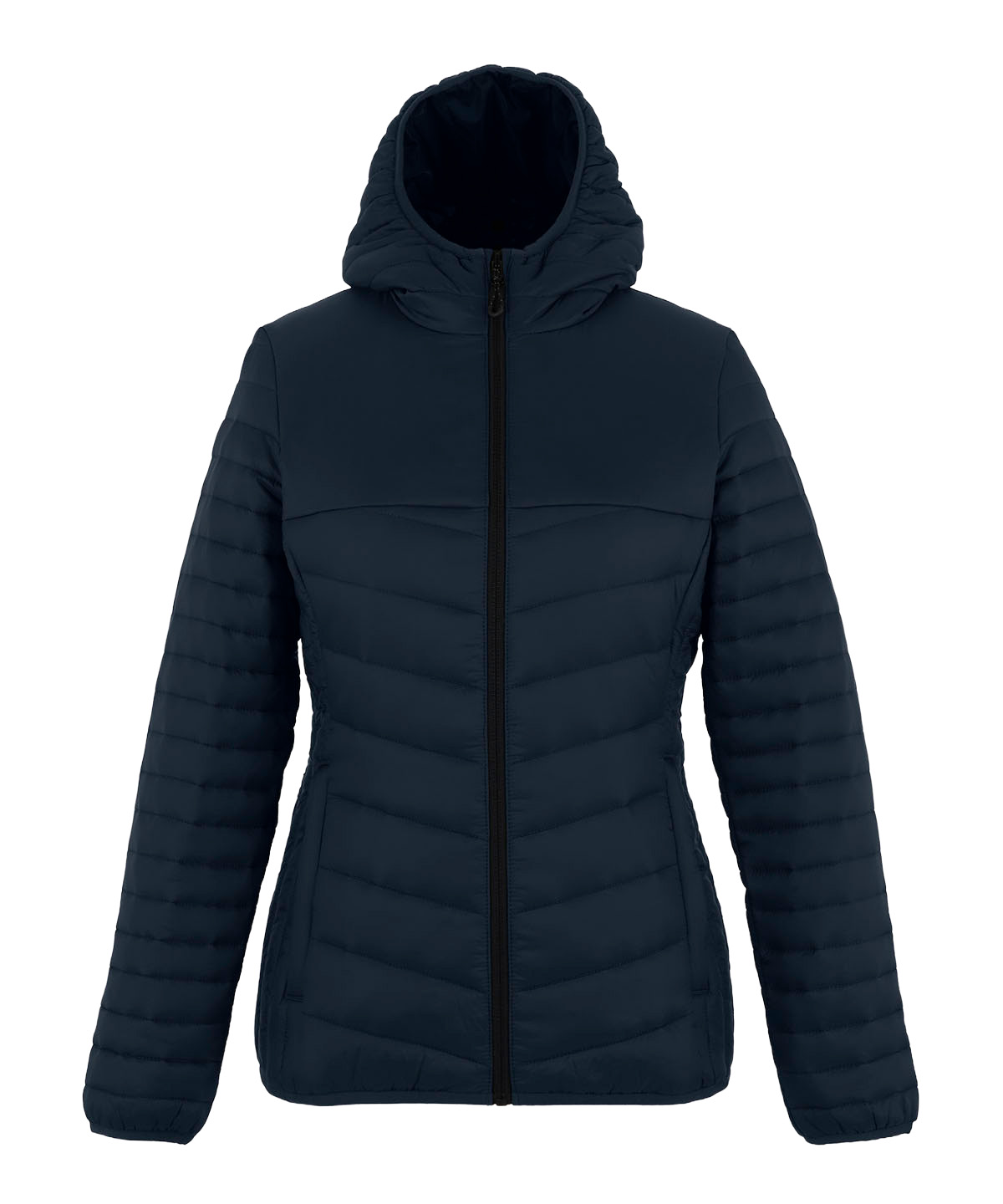 Loftlite women’s hooded baffle jacket - Navy/Black
