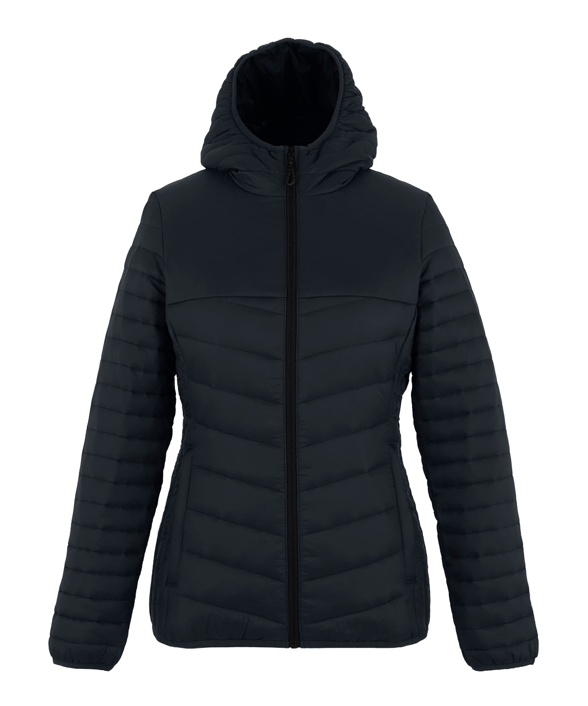 Loftlite women’s hooded baffle jacket - Seal Grey/Black