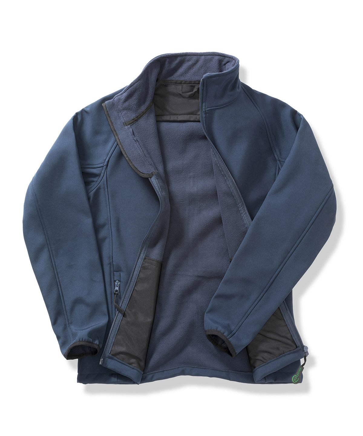 Womens printable softshell with recycled fleece inner - Navy/Navy