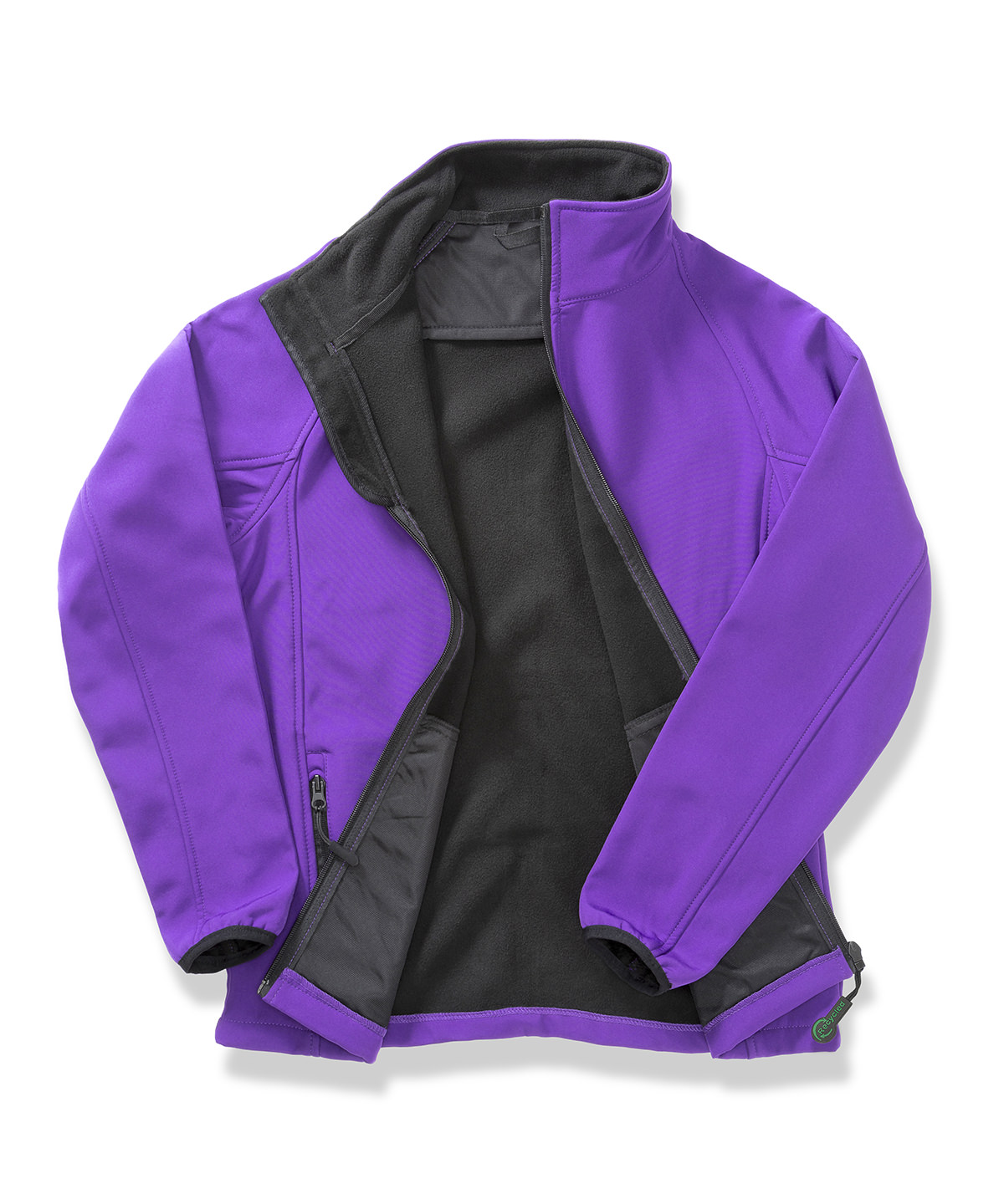 Womens printable softshell with recycled fleece inner - Purple/Black