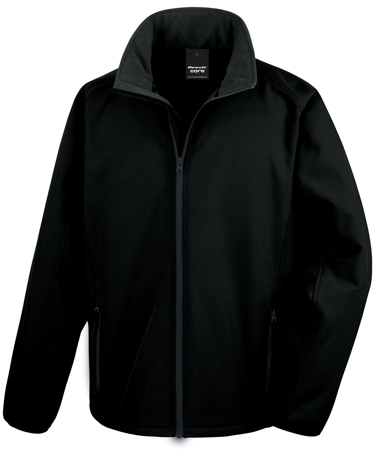 Printable softshell with recycled fleece inner