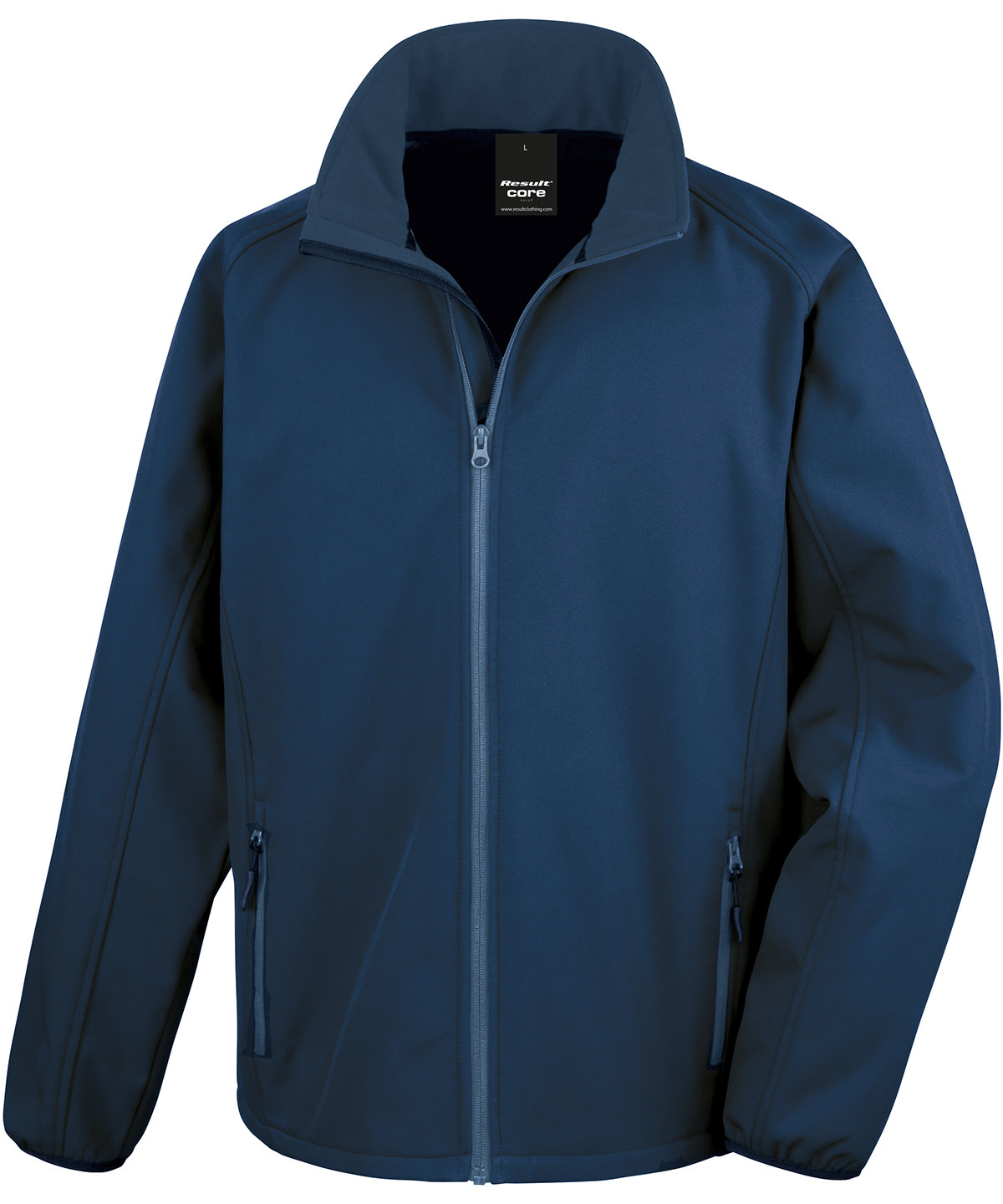 Printable softshell with recycled fleece inner - Navy/Navy