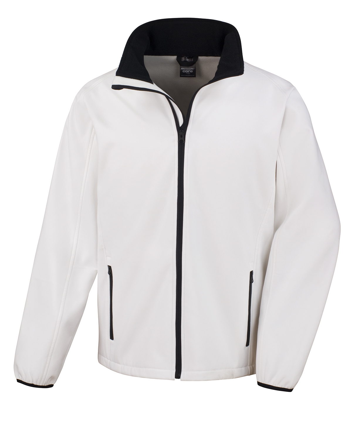 Printable softshell with recycled fleece inner - White/Black