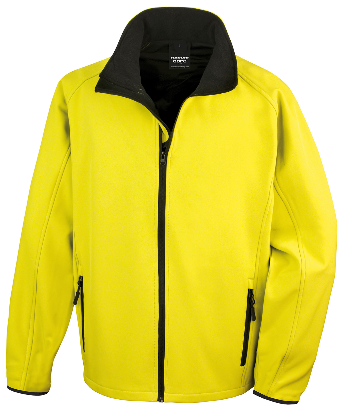 Printable softshell with recycled fleece inner - Yellow/Black