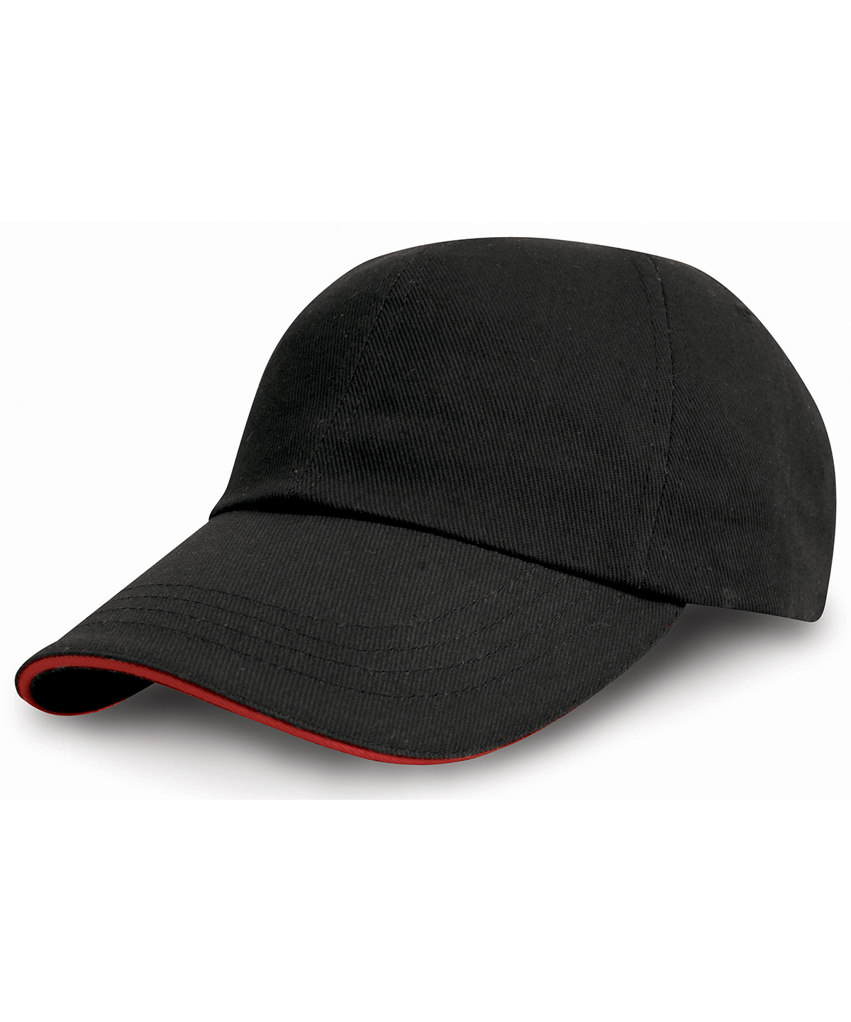 Result Heavy Cotton Drill Pro-Style Cap - Black/Red