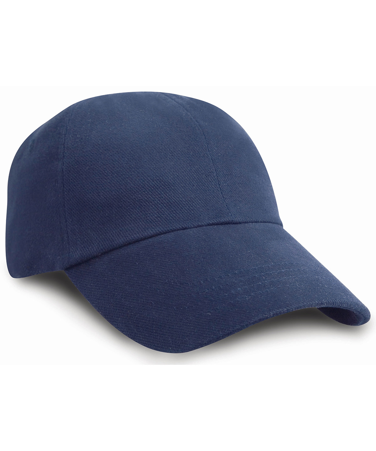 Junior low-profile heavy brushed cotton cap with sandwich peak - Navy