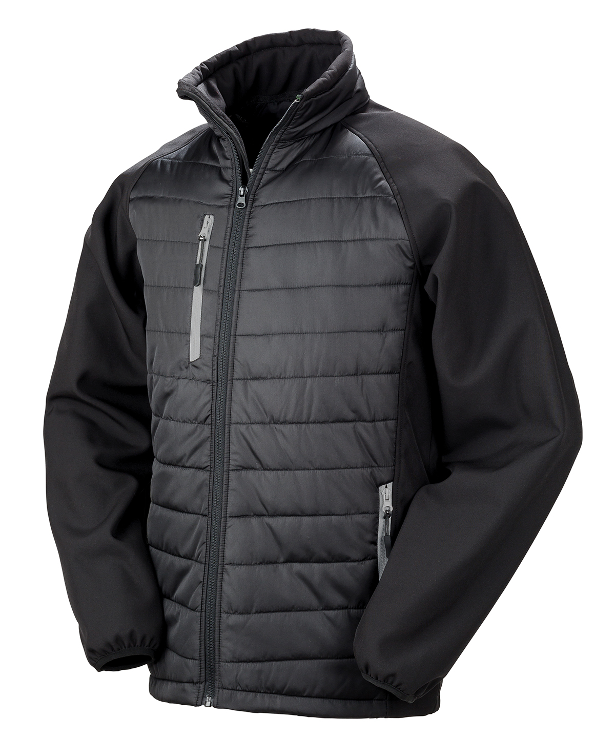 Compass padded softshell jacket - Black/Grey