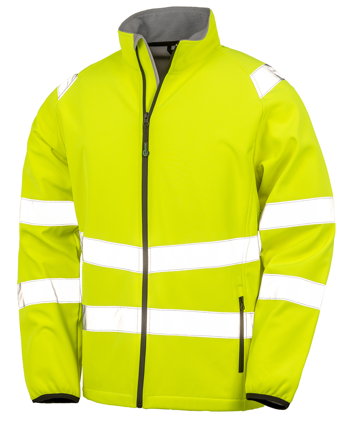 Recycled 2-layer printable safety softshell - Fluorescent Yellow