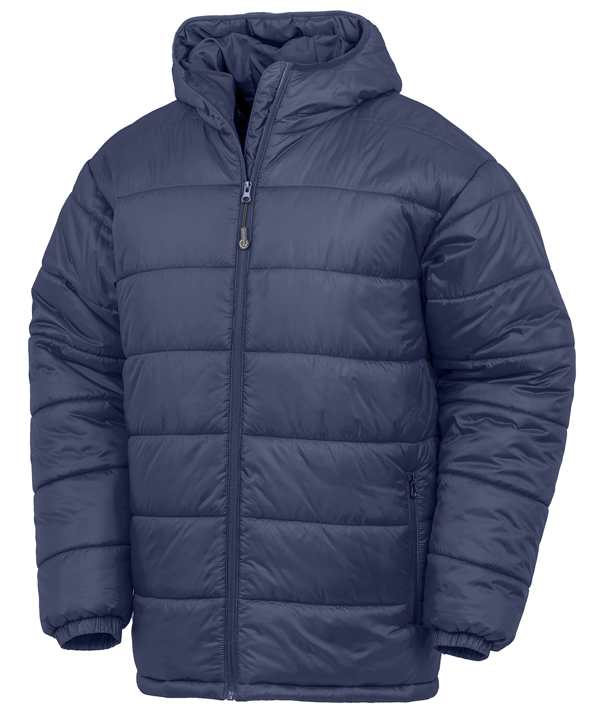 Recycled hooded padded parka - Navy