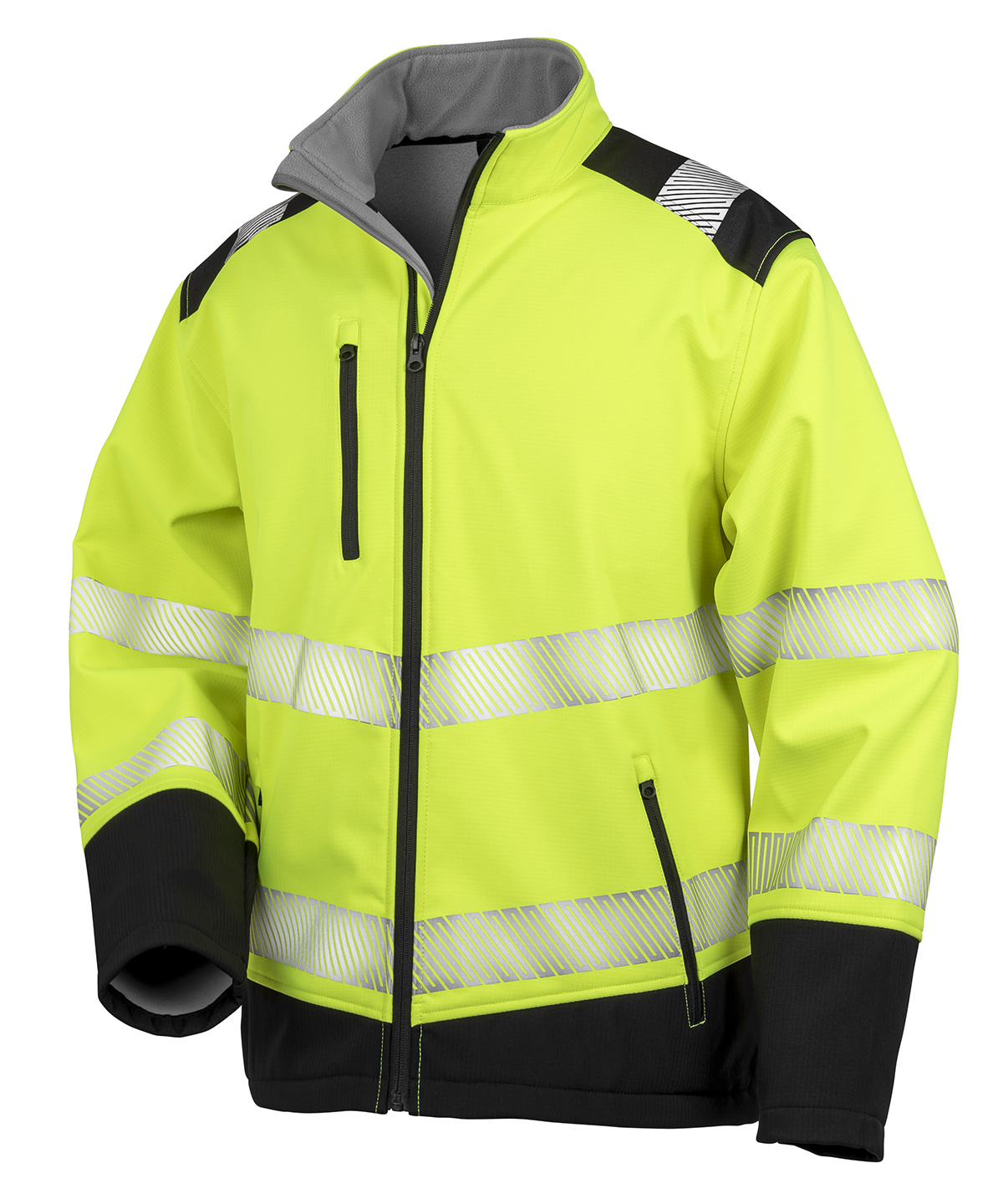 Printable ripstop safety softshell - Fluorescent Yellow/Black