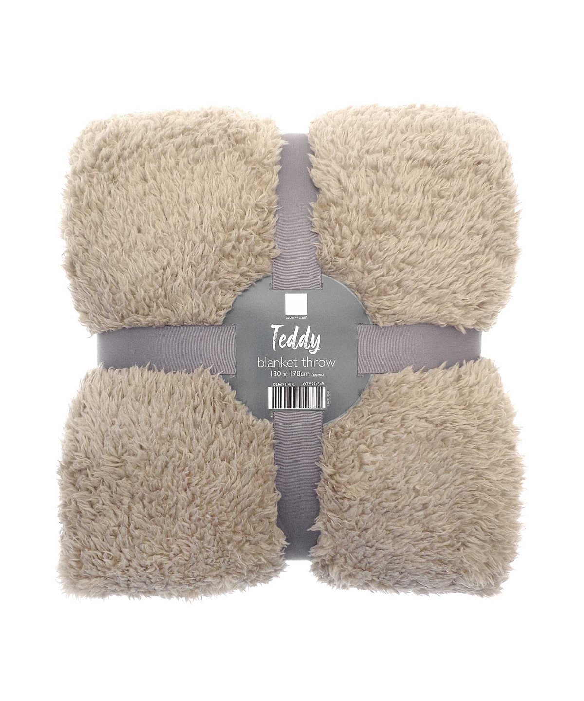 The Ribbon teddy bear fabric throw - Natural