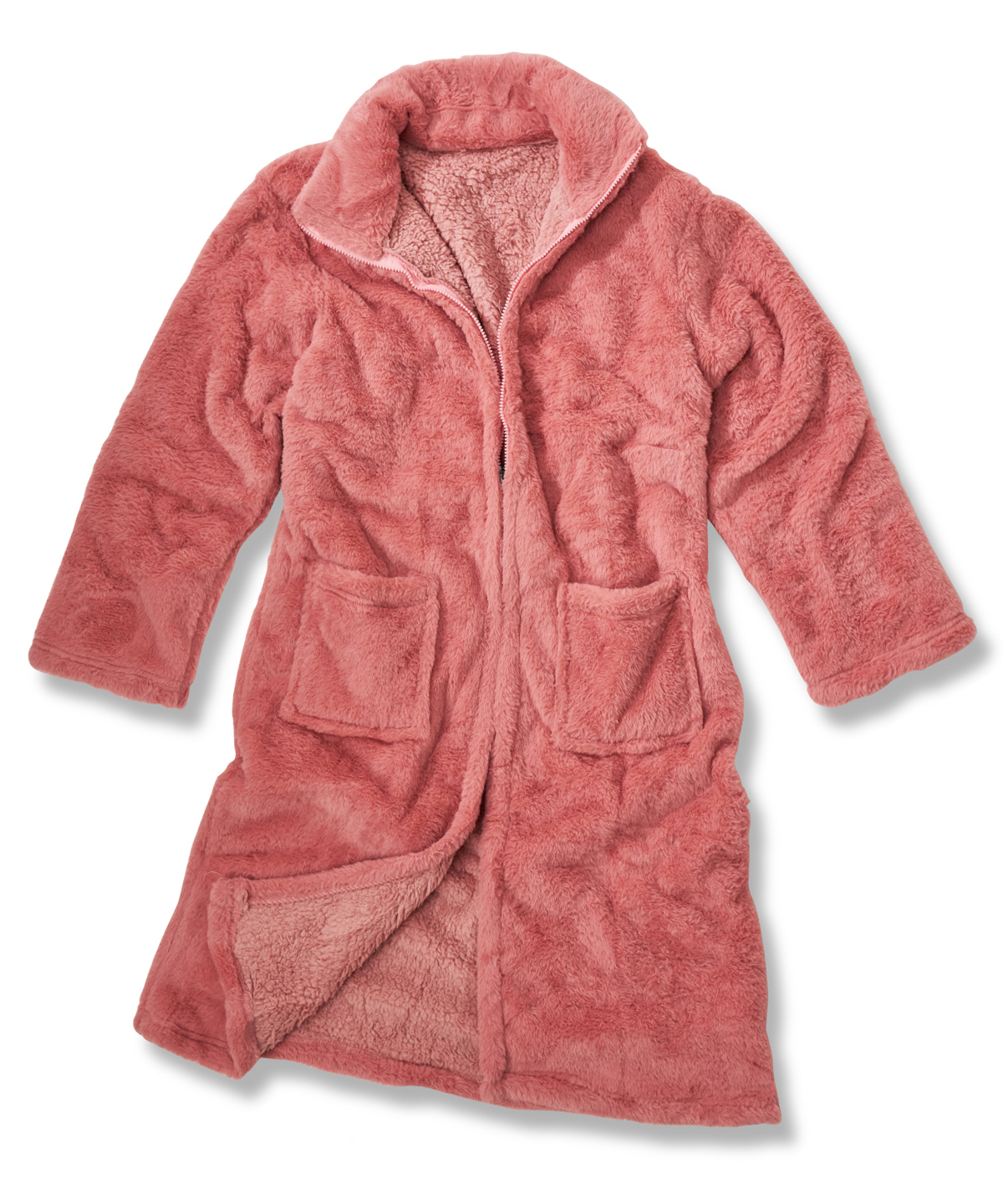 Luxury eskimo faux fur zipped gown - Pink