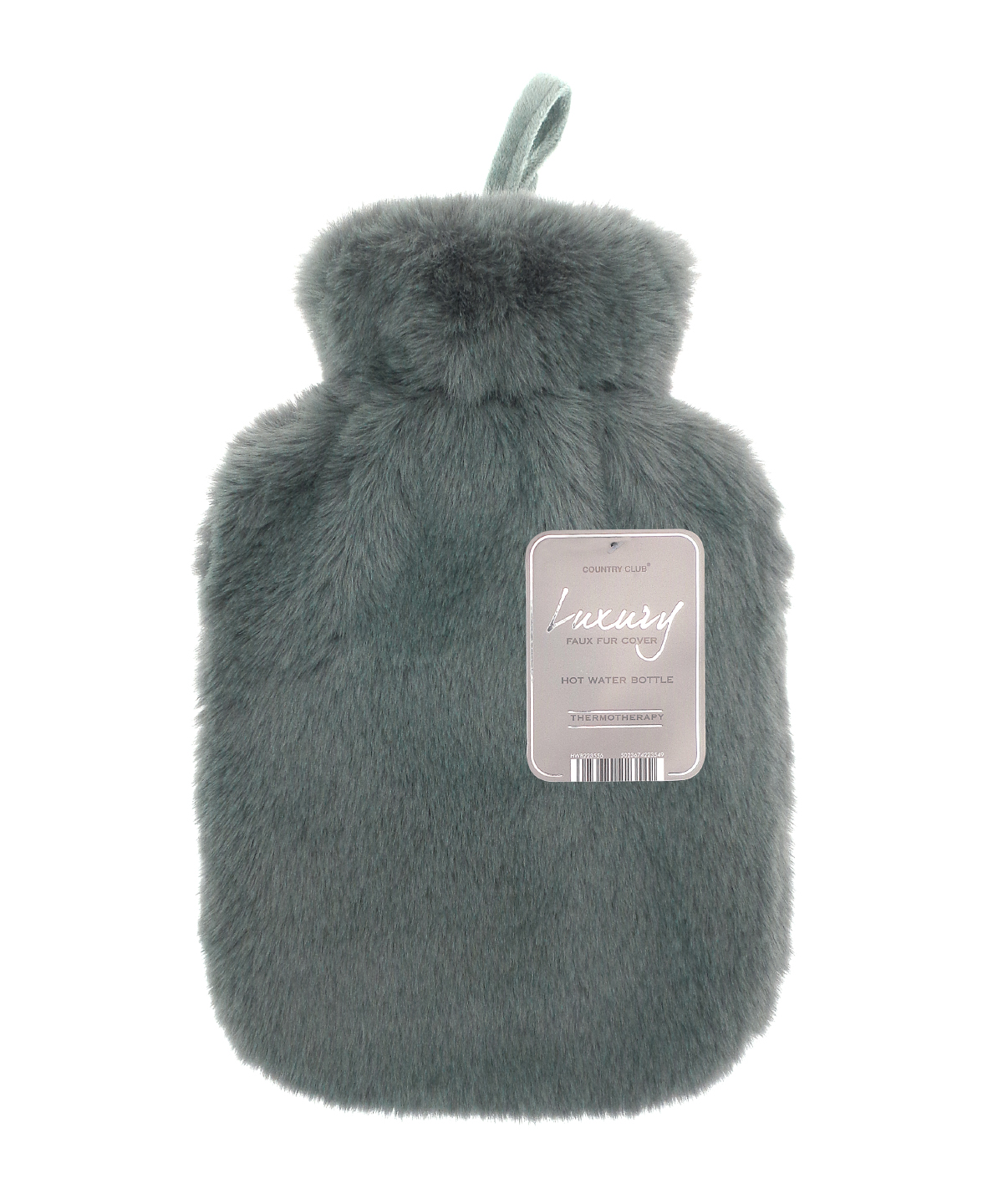 Super luxury faux fur hot water bottle and cover - Grey