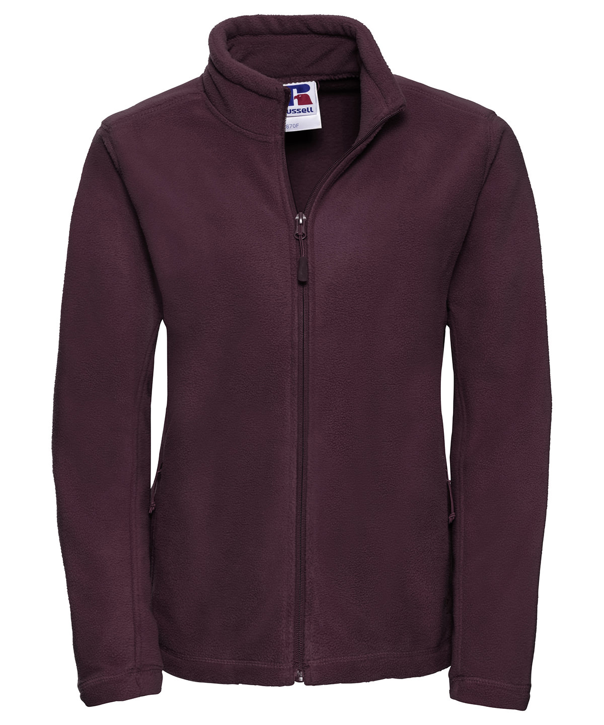 Women's full-zip outdoor fleece - Burgundy