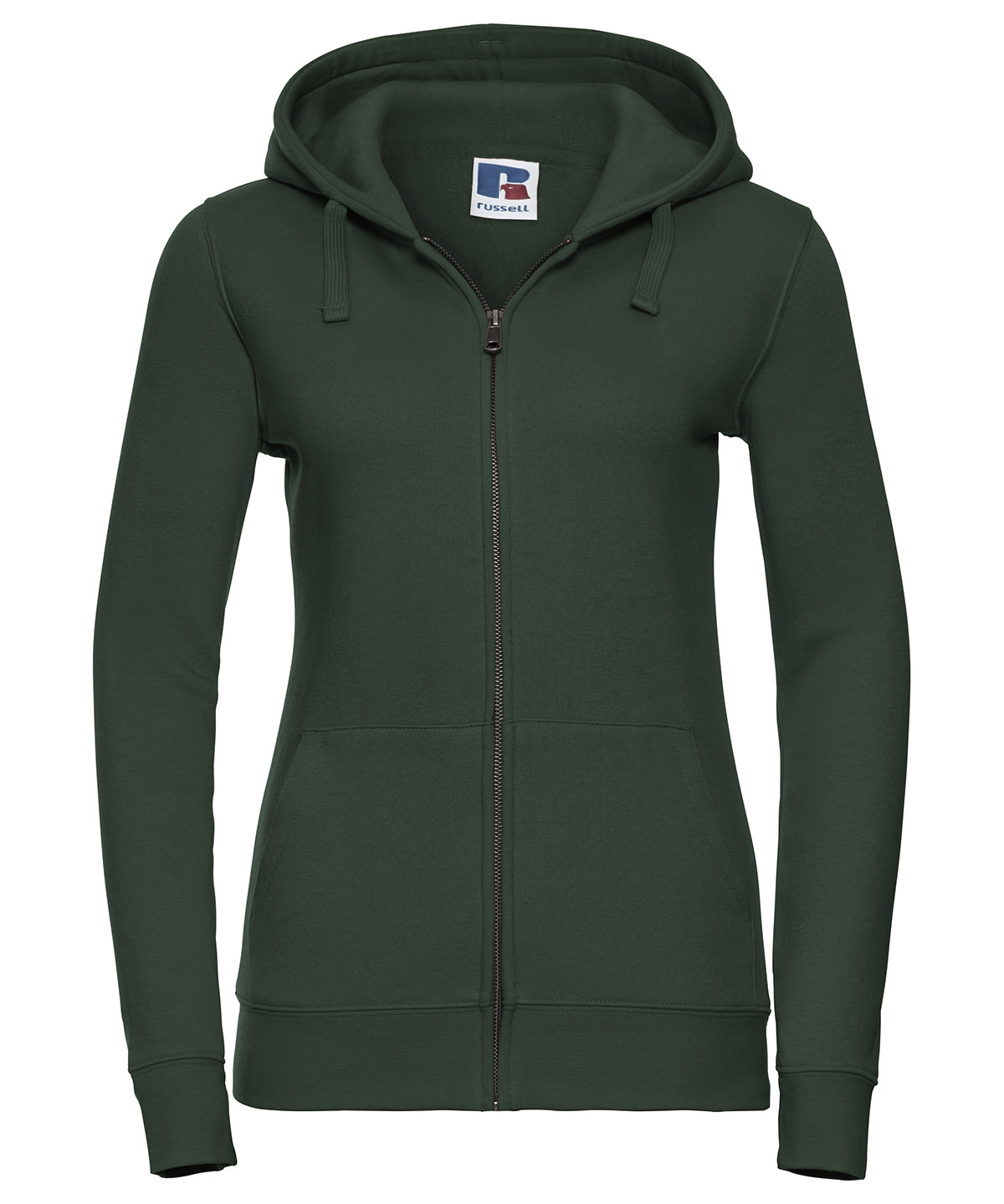 Women's authentic zipped hooded sweatshirt - Bottle Green