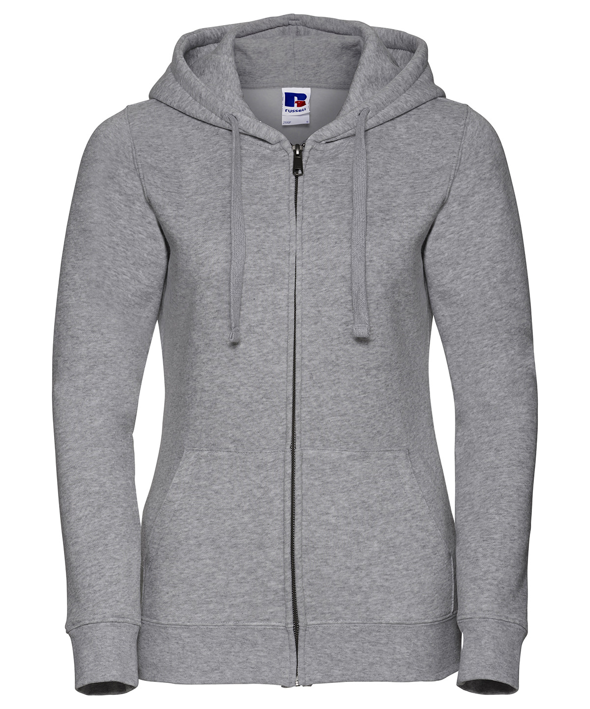 Women's authentic zipped hooded sweatshirt - Light Oxford