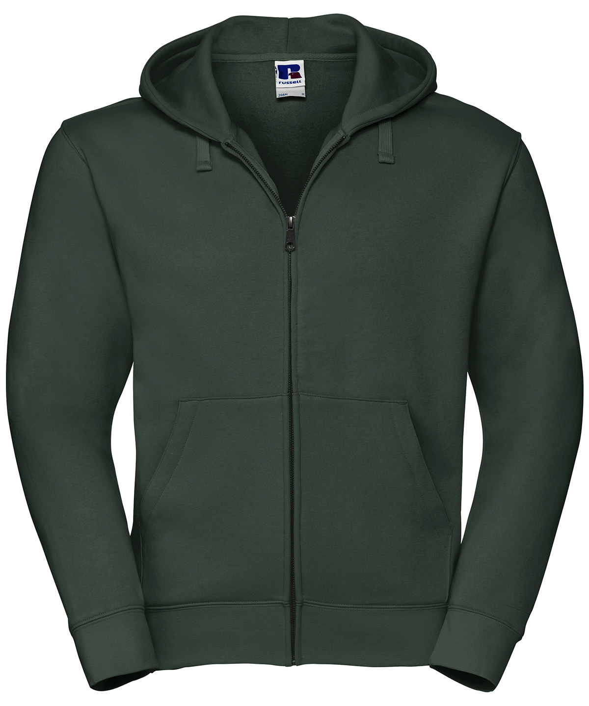 Authentic zipped hooded sweat - Bottle Green
