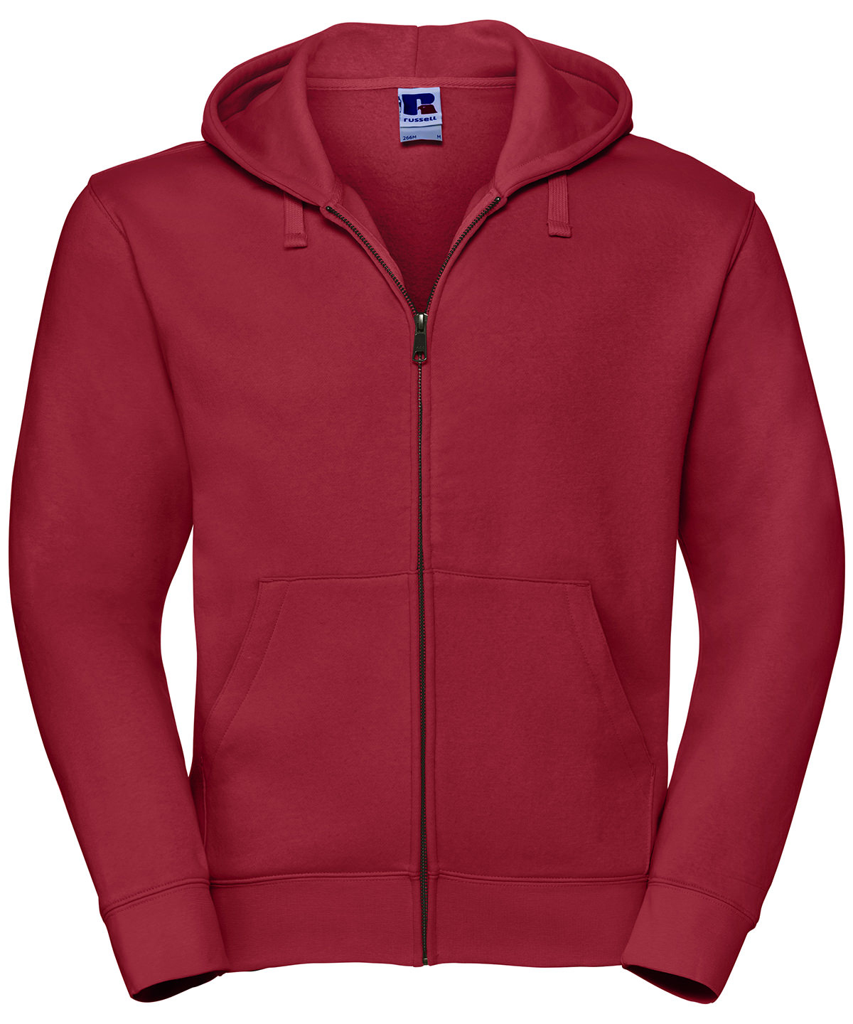 Authentic zipped hooded sweat - Classic Red