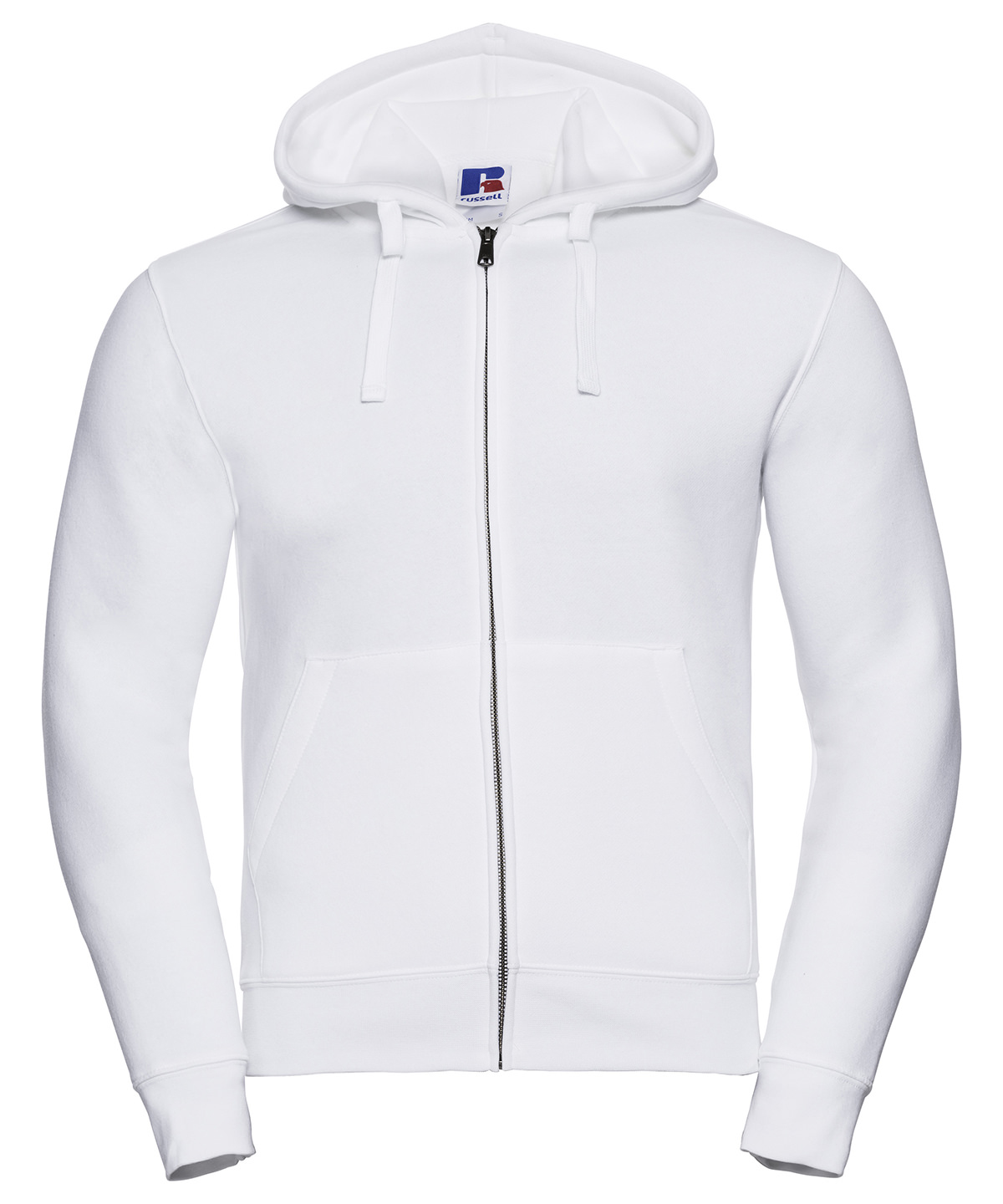 Authentic zipped hooded sweat - White