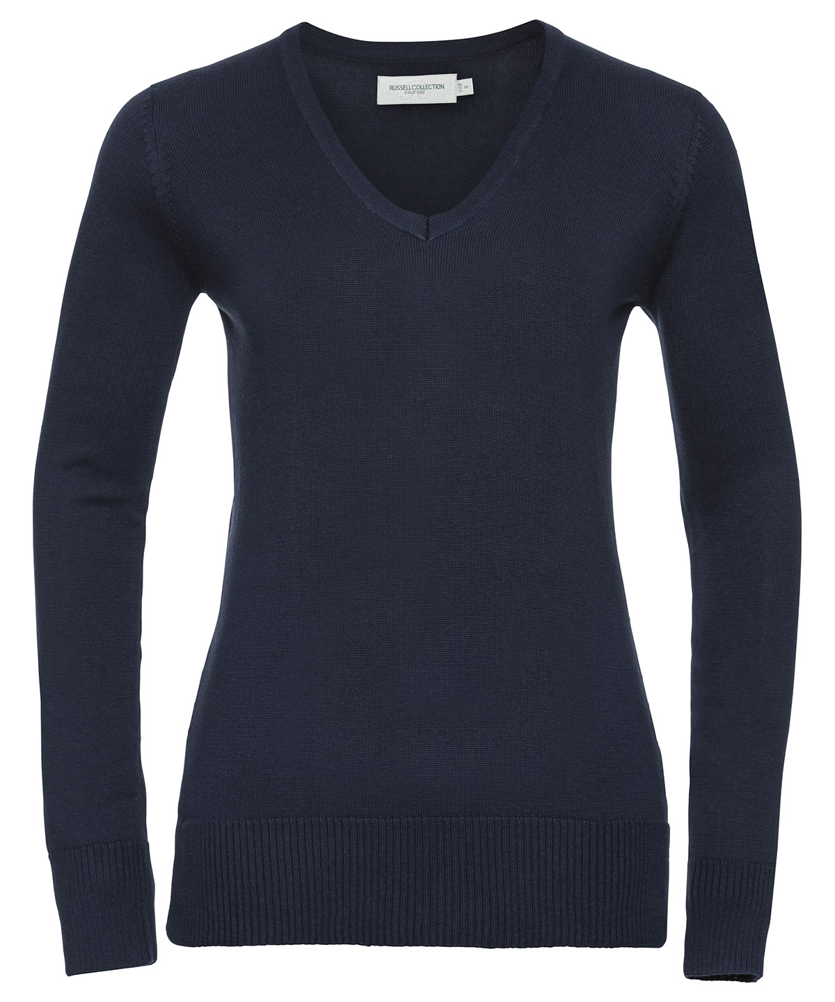 Women's v-neck knitted sweater - French Navy
