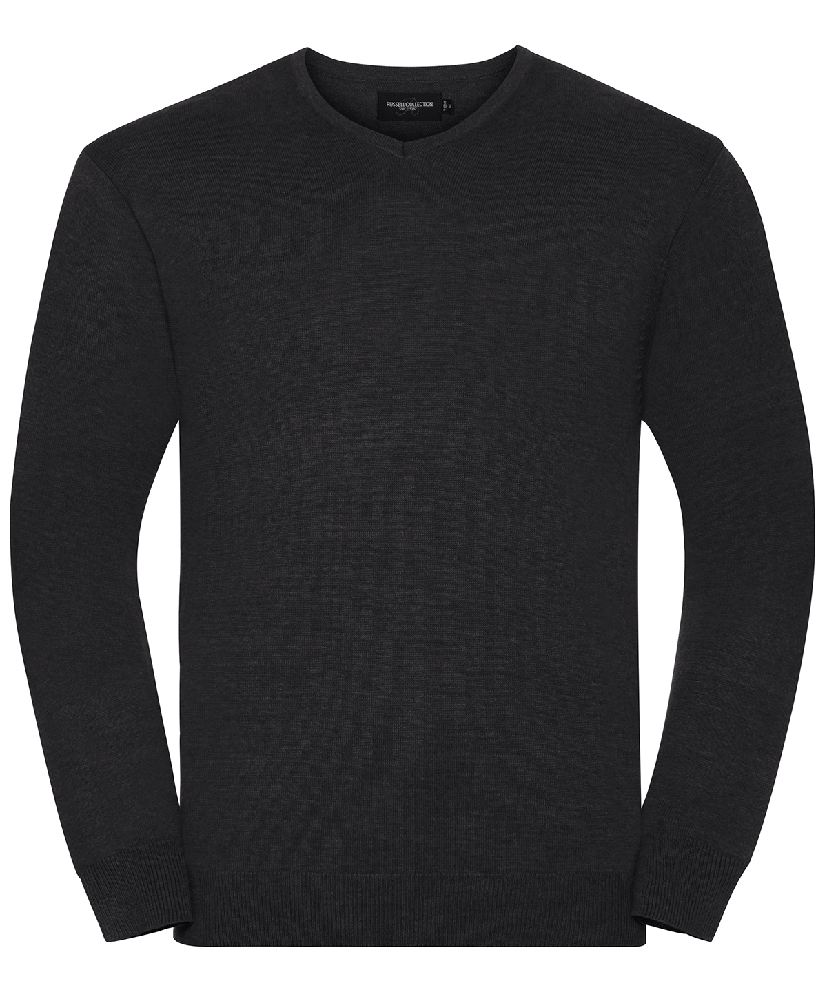V-neck knitted sweater - Charcoal Marl