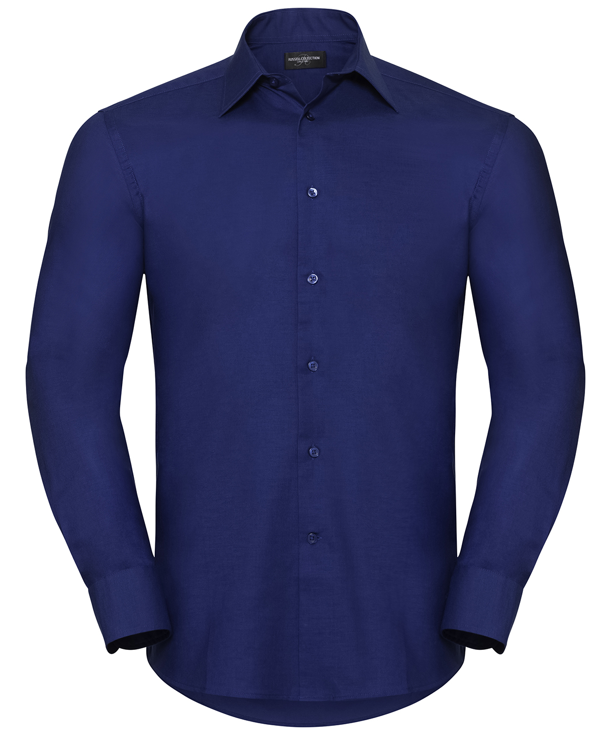 Long sleeve easycare tailored Oxford shirt - Bright Royal