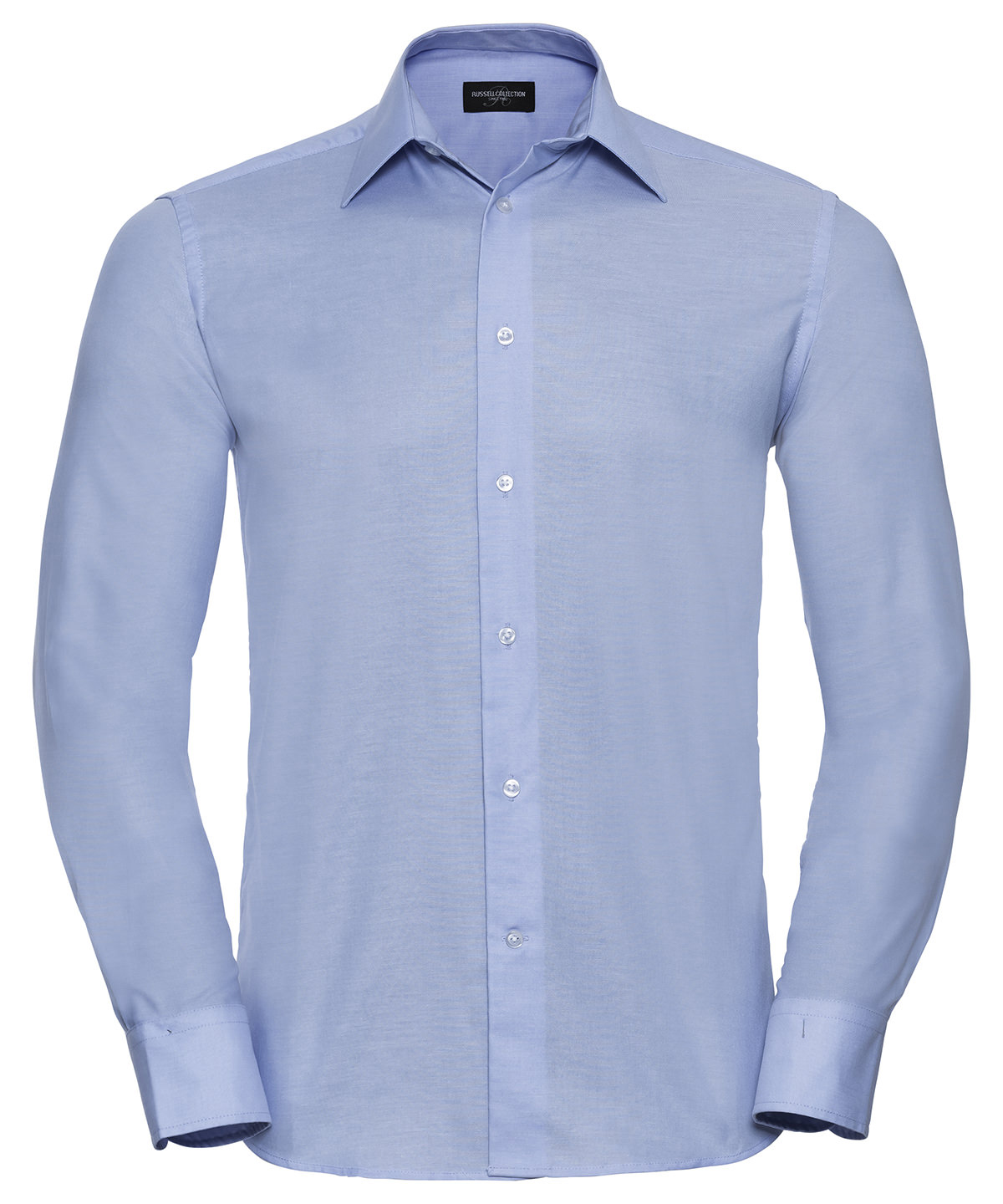 Long sleeve easycare tailored Oxford shirt - Oxford Blue