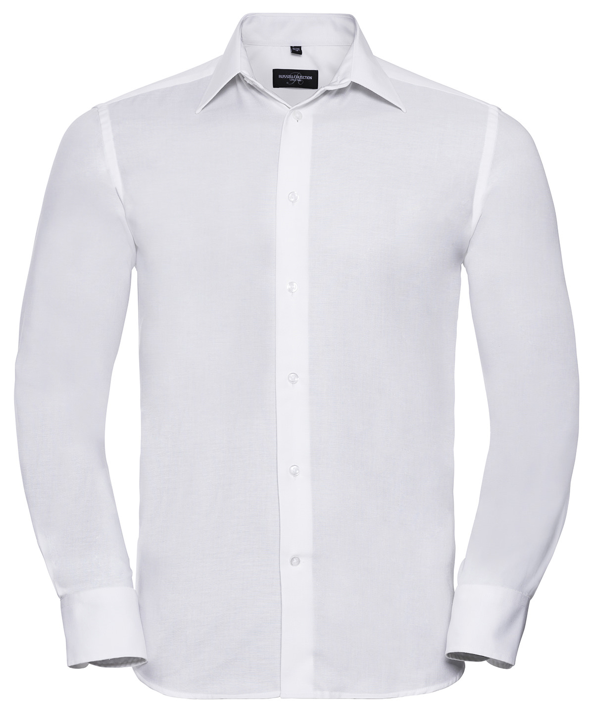 Long sleeve easycare tailored Oxford shirt - White