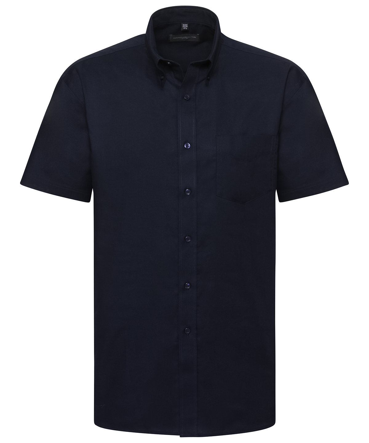 Short sleeve easycare Oxford shirt - Bright Navy
