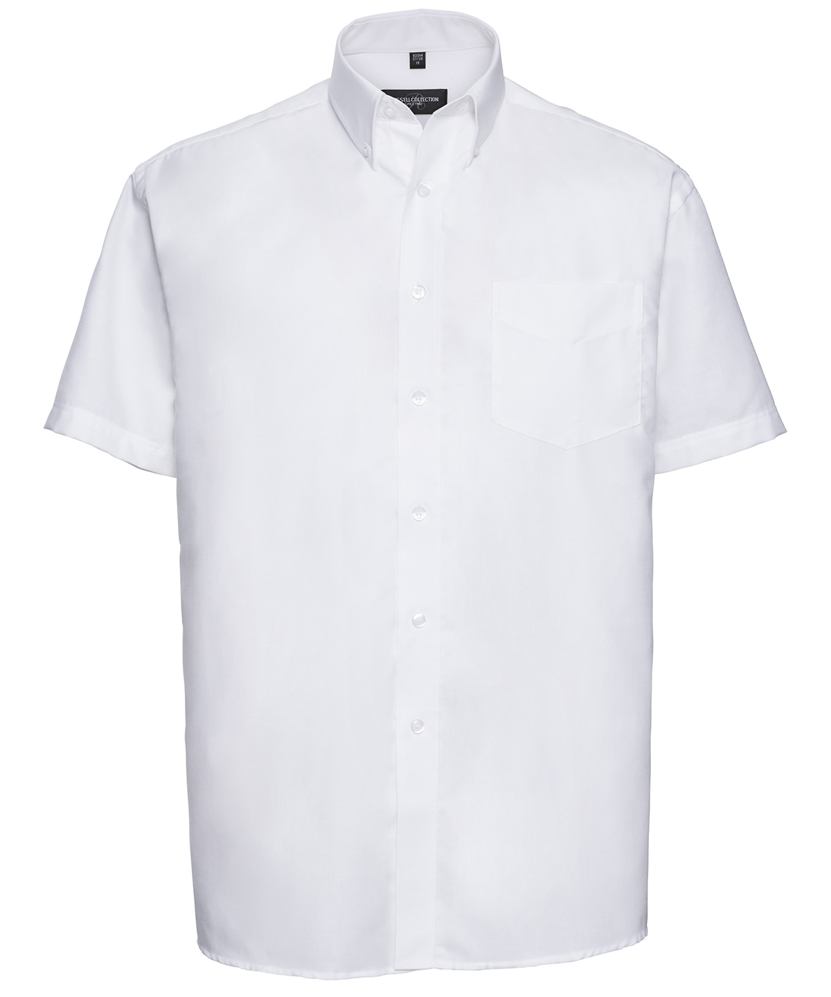 Short sleeve easycare Oxford shirt - White