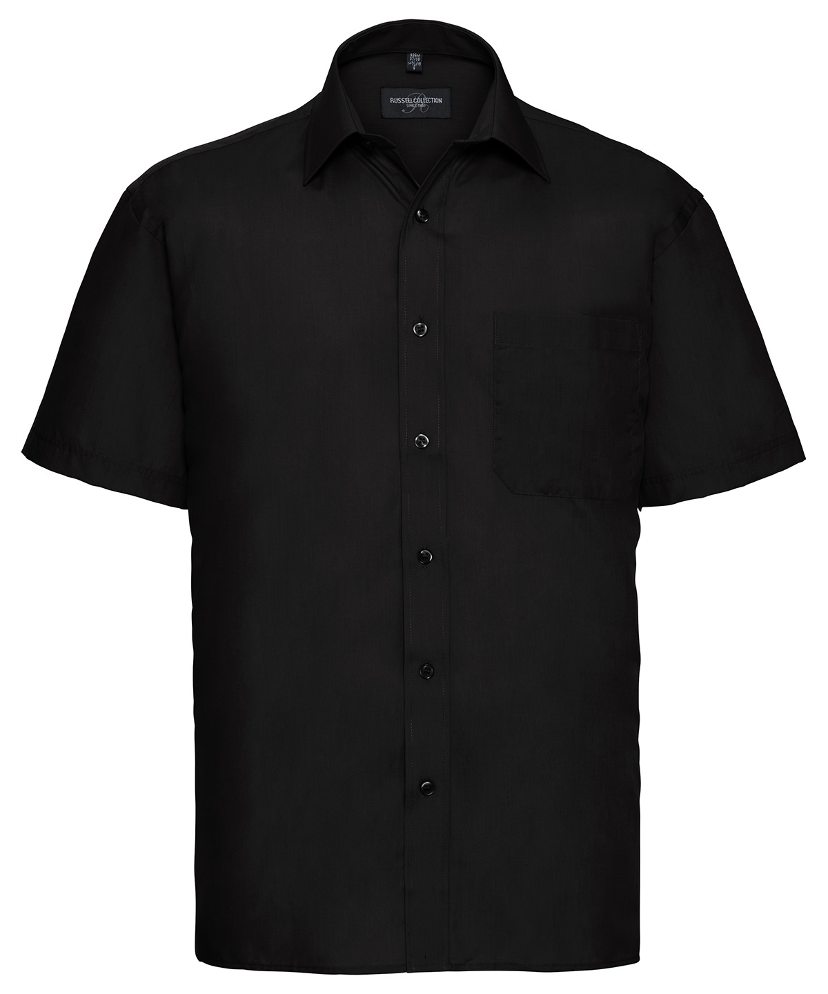 Short sleeve polycotton easycare poplin shirt