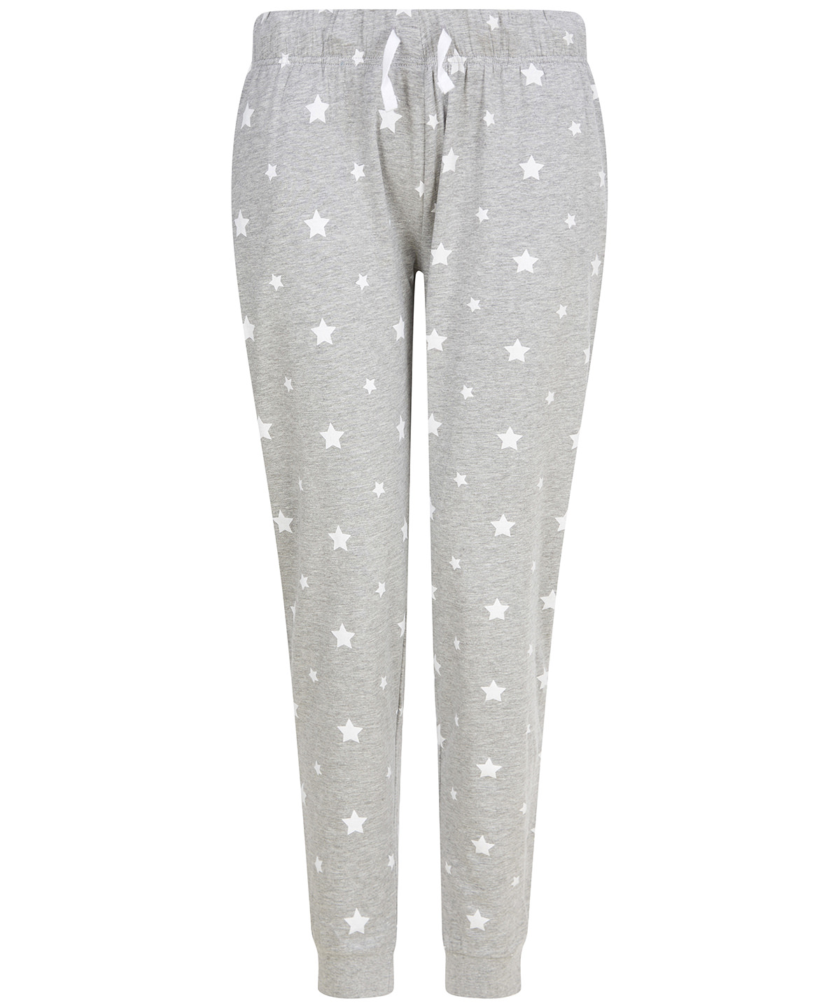Women's cuffed lounge pants - Heather Grey/White Stars