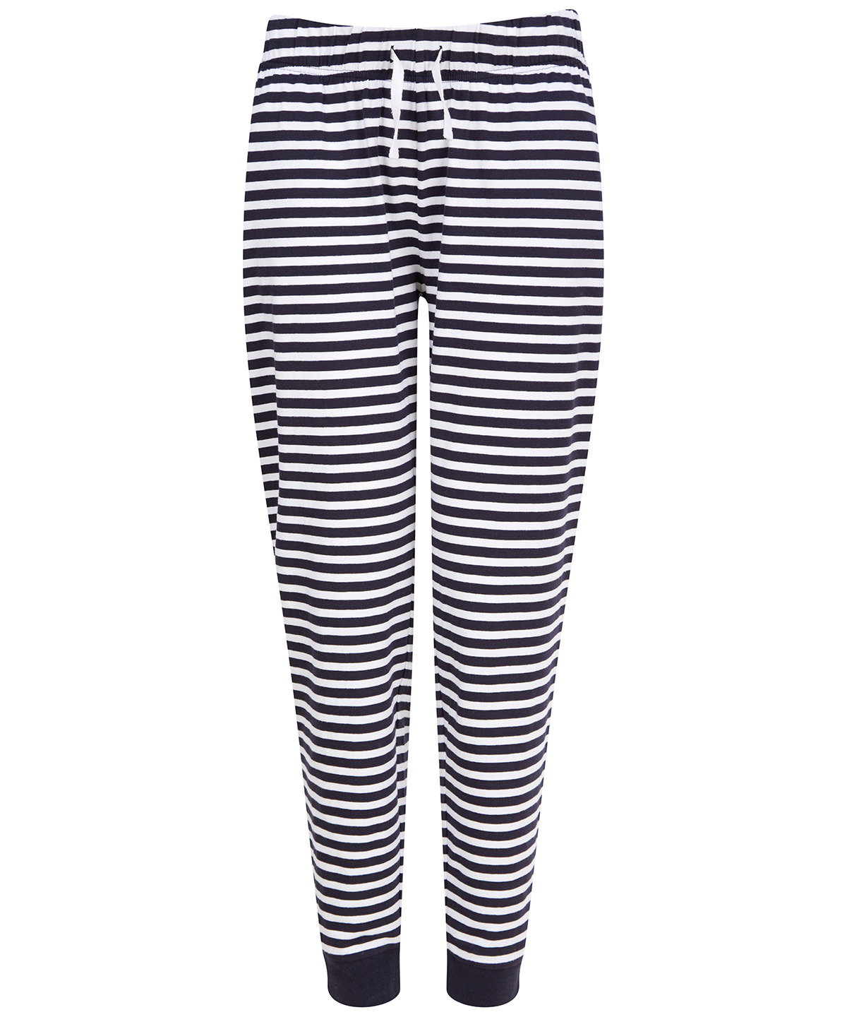 Women's cuffed lounge pants - Navy/White Stripes