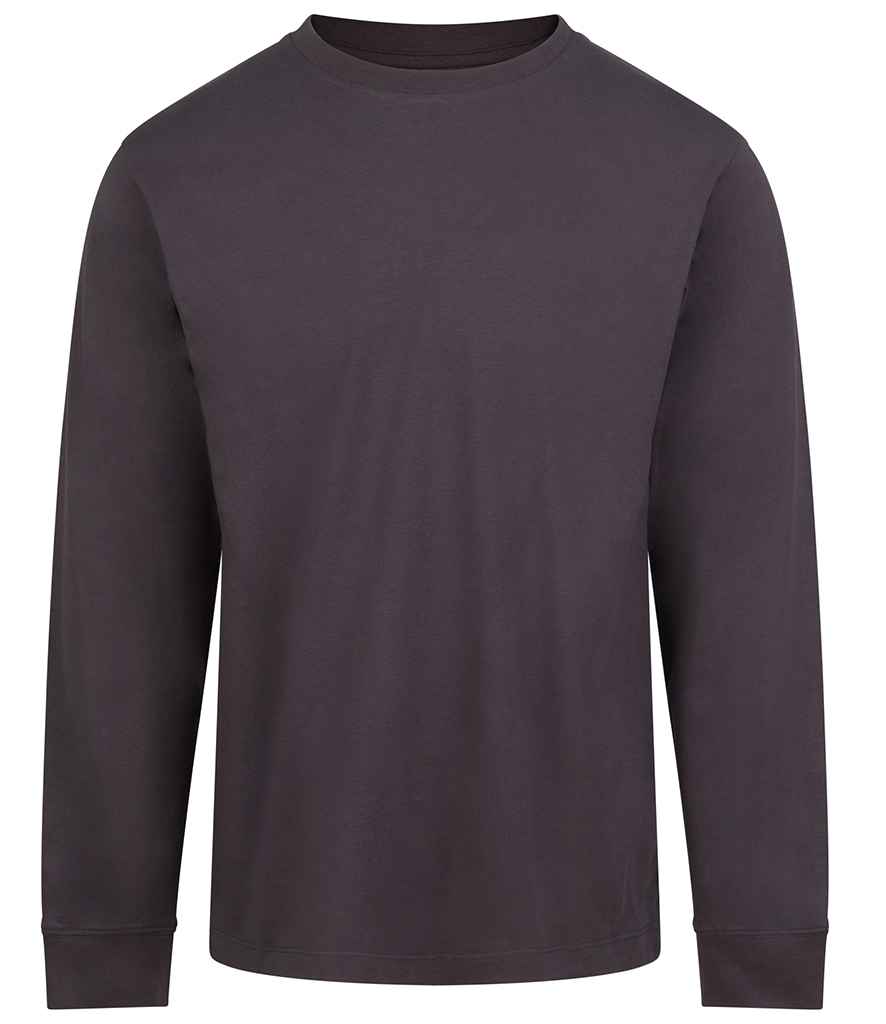 AWDis Long Sleeve 180 T-Shirt - Solid Charcoal