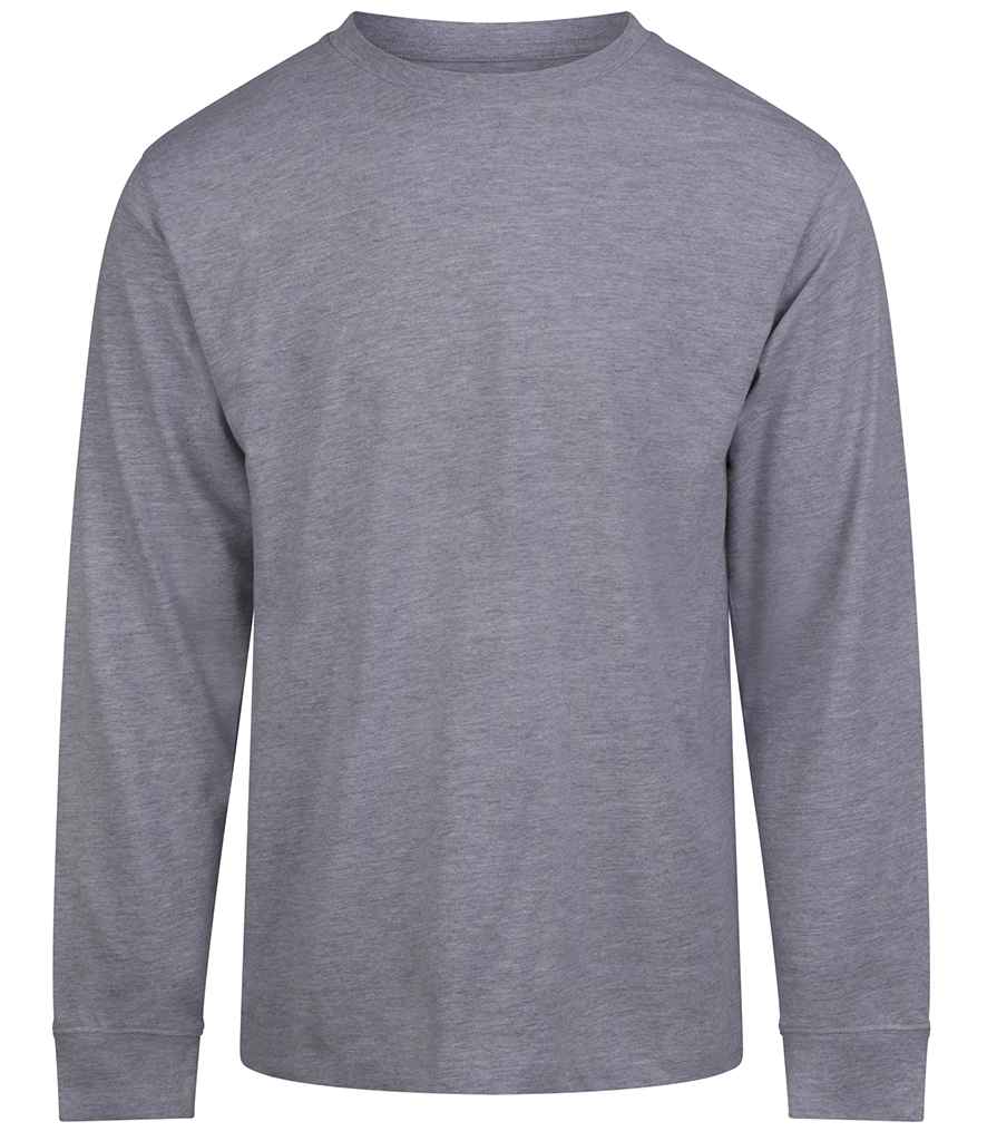 AWDis Long Sleeve 180 T-Shirt - Heather Grey