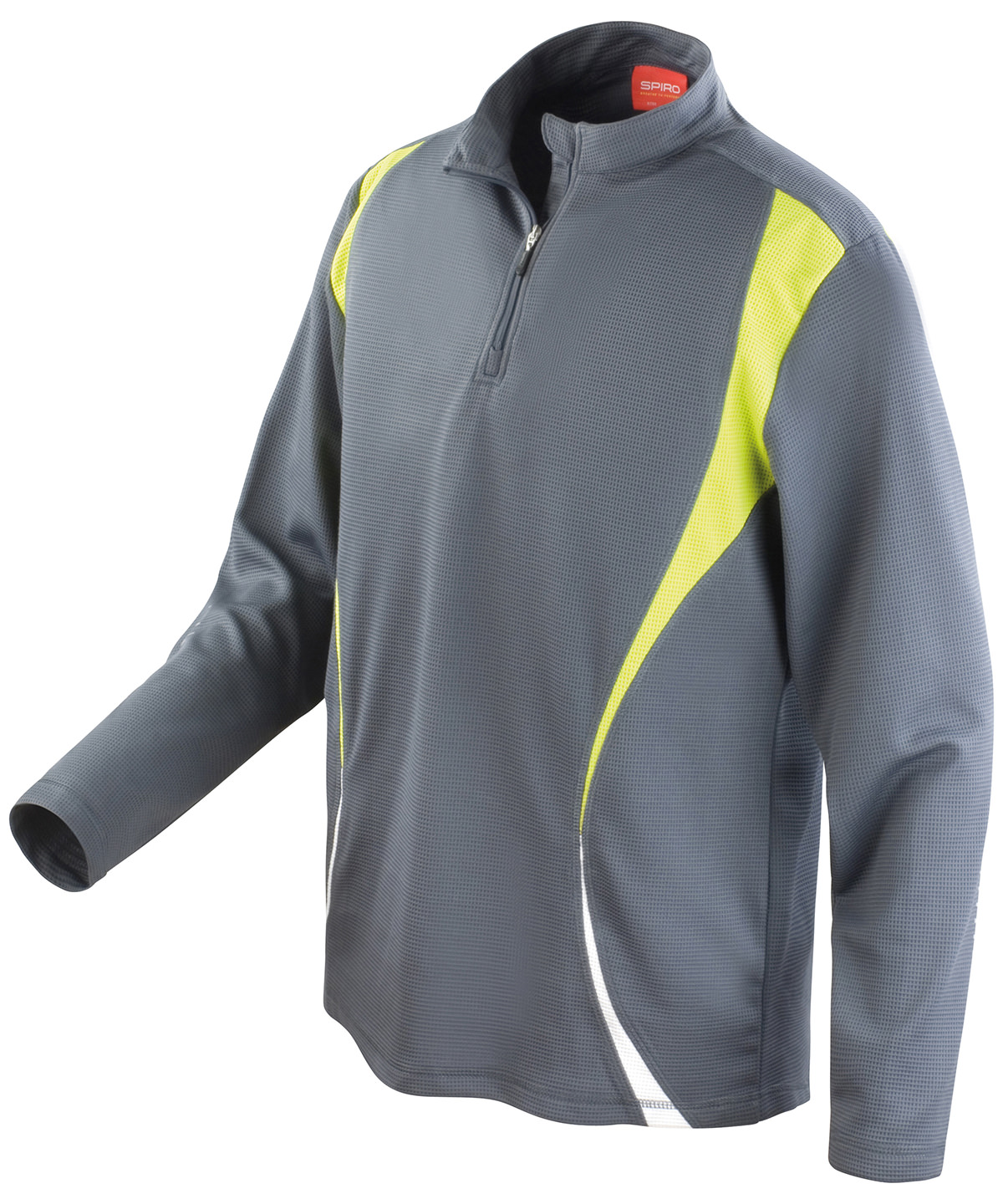 Spiro trial training top - Charcoal/Lime/White
