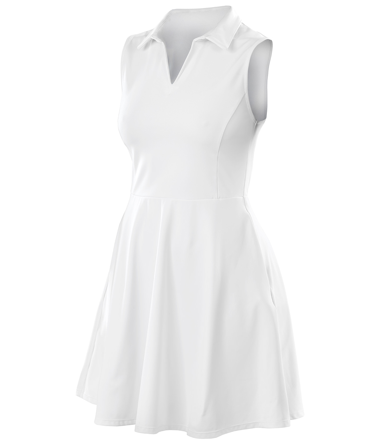 Spiro recycled women’s fitness dress - White