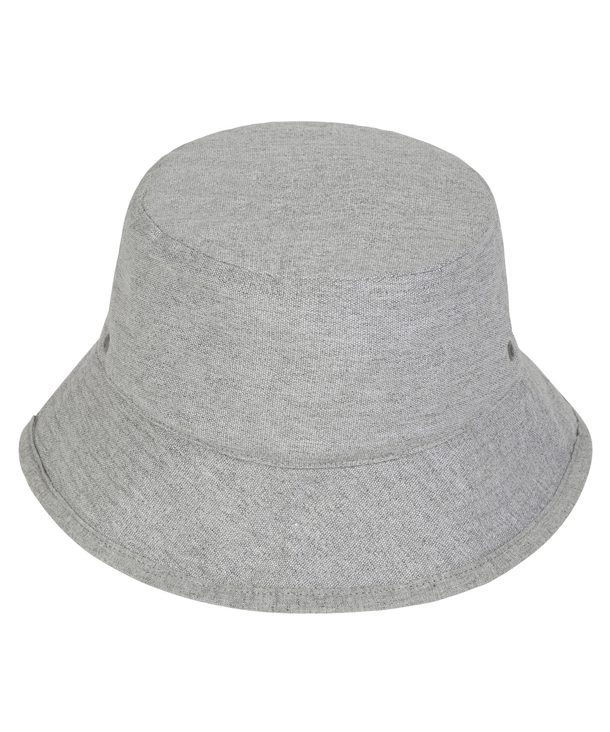Bucket hat with metal eyelets (STAU893) - Heather Grey