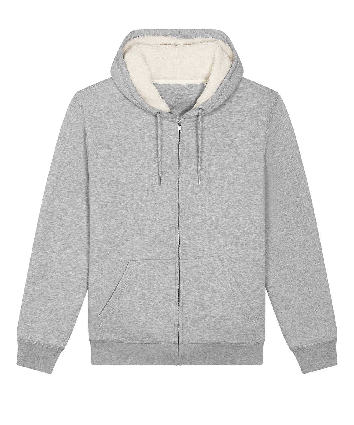 Unisex Hygger sherpa zip-through sweatshirt (STSU956) - Heather Grey