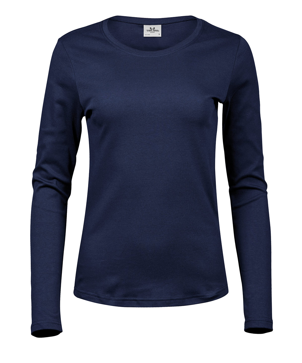 Women’s long sleeve interlock tee (590) - Navy